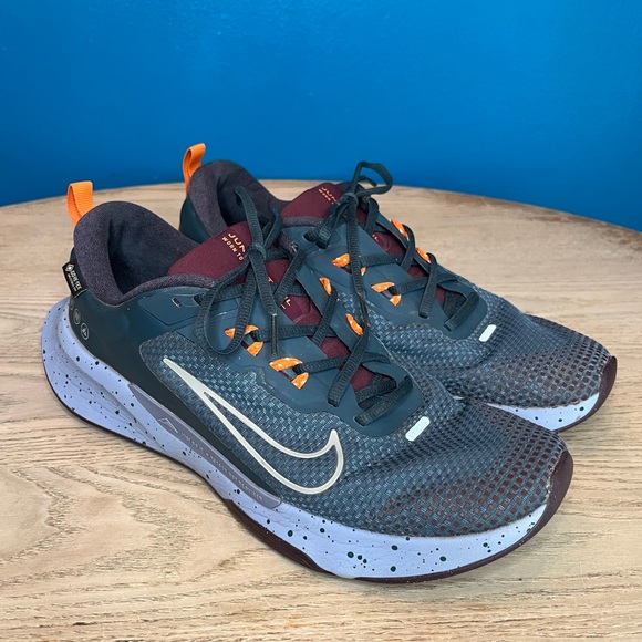 Nike Men's Juniper Trail 2 Gore-Tex V2 Running Shoes Deep Jungle Khaki Size 10 - Picture 1 of 12